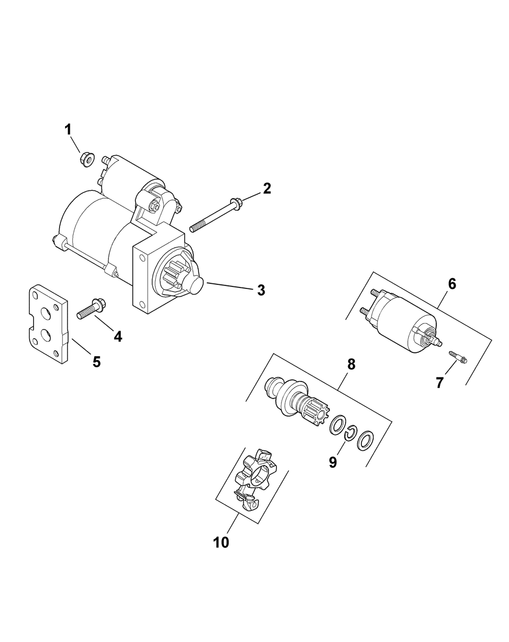 Kohler Efi Engine Starting System Diagram and Parts List for 46G 4X4-EFI-1I019G-Before-37AMD710 Cub Cadet Lawn Tractor Accessories